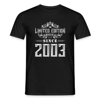 2003 limited edition - Männer T-Shirt - Schwarz - Vorne - AI Model Male 178 light (178cm)
