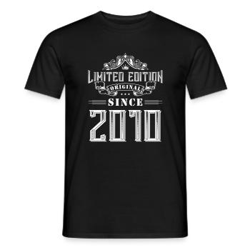 2010 limited edition - Men's T-Shirt - black - Front - AI Model Male 178 light (178cm)