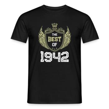 1942 best of - Men's T-Shirt - black - Front - AI Model Male 178 light (178cm)