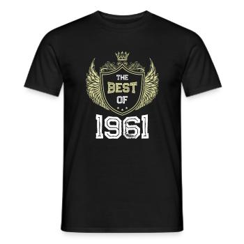 1961 best of - Men's T-Shirt - black - Front - AI Model Male 178 light (178cm)