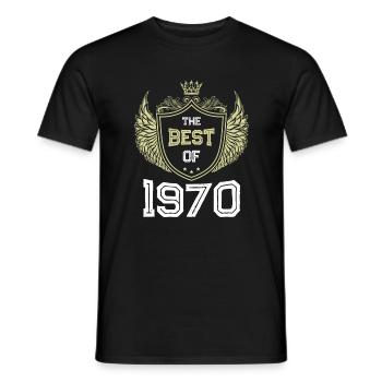 1970 best of - Men's T-Shirt - black - Front - AI Model Male 178 light (178cm)