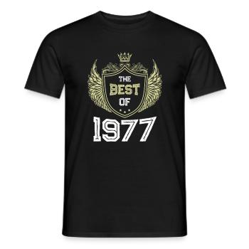 1977 best of - Men's T-Shirt - black - Front - AI Model Male 178 light (178cm)