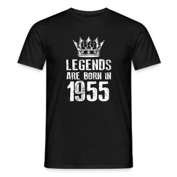 1955 legends born in - Men's T-Shirt - black - Front - AI Model Male 178 light (178cm)