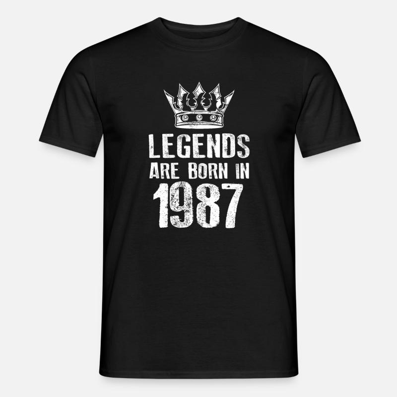 1987 legends born in - Männer T-Shirt - Schwarz