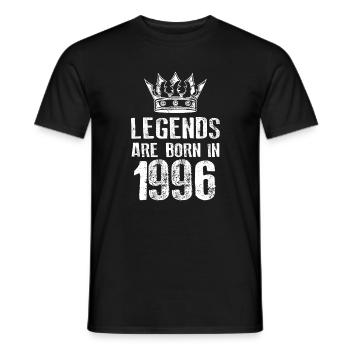 1996 legends born in - Men's T-Shirt - black - Front - AI Model Male 178 light (178cm)