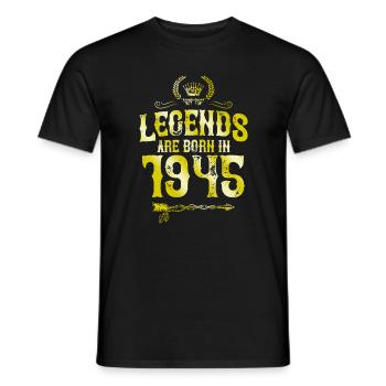 1945 legends born in - Männer T-Shirt - Schwarz - Vorne - AI Model Male 178 light (178cm)