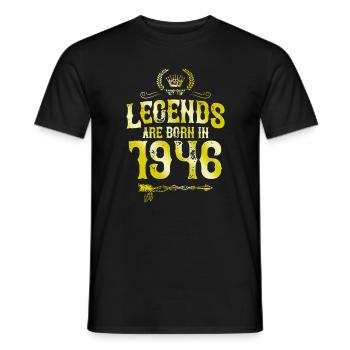 Légendes de 1946 nées en - T-shirt homme - noir - Devant - AI Model Male 178 light (178cm)