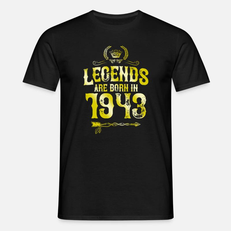 1943 legends born in - Men's T-Shirt - black