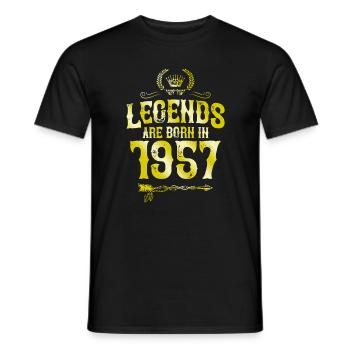 1957 legends born in - Männer T-Shirt - Schwarz - Vorne - AI Model Male 178 light (178cm)