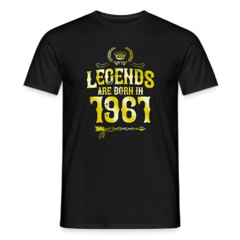 1961 legends born in - Männer T-Shirt - Schwarz - Vorne - AI Model Male 178 light (178cm)