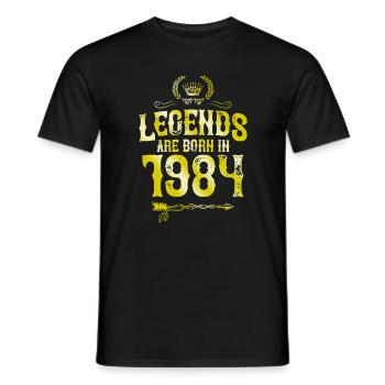 1984 legends born in - Männer T-Shirt - Schwarz - Vorne - AI Model Male 178 light (178cm)