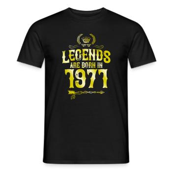 1971 legends born in - Männer T-Shirt - Schwarz - Vorne - AI Model Male 178 light (178cm)
