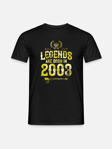 2003 legends born in - Men's T-Shirt - black
