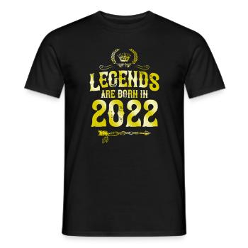 2022 legends born in - Männer T-Shirt - Schwarz - Vorne - AI Model Male 178 light (178cm)