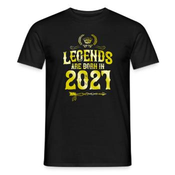 2021 legends born in - Men's T-Shirt - black - Front - AI Model Male 178 light (178cm)