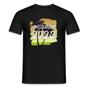 Amsterdam 2022 - Men's T-Shirt - black - Front - AI Model Male 178 light (178cm)