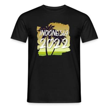 Indonesia 2022 - Men's T-Shirt - black - Front - AI Model Male 178 light (178cm)