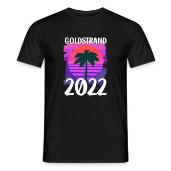 Goldstrand 2022 - Männer T-Shirt - Schwarz - Vorne - AI Model Male 178 light (178cm)