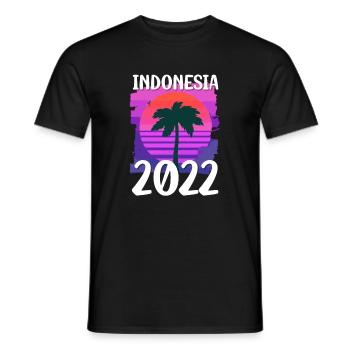 Indonesia 2022 - Men's T-Shirt - black - Front - AI Model Male 178 light (178cm)