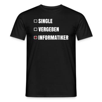 Informatiker Informatik Geschenk Beziehungsstatus - Männer T-Shirt - Schwarz - Vorne - AI Model Male 178 light (178cm)