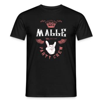 Malle Party Crew - Men's T-Shirt - black - Front - AI Model Male 178 light (178cm)