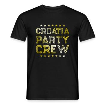 Croatia Party Crew - Men's T-Shirt - black - Front - AI Model Male 178 light (178cm)