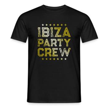 Ibiza Party Crew - Men's T-Shirt - black - Front - AI Model Male 178 light (178cm)
