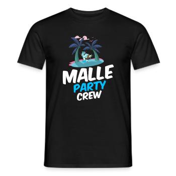 Malle Party Crew - Men's T-Shirt - black - Front - AI Model Male 178 light (178cm)
