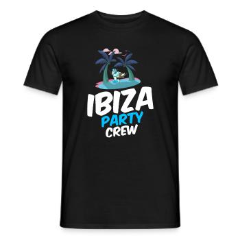 Ibiza Party Crew - Men's T-Shirt - black - Front - AI Model Male 178 light (178cm)