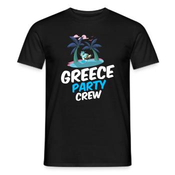Greece Party Crew - Men's T-Shirt - black - Front - AI Model Male 178 light (178cm)
