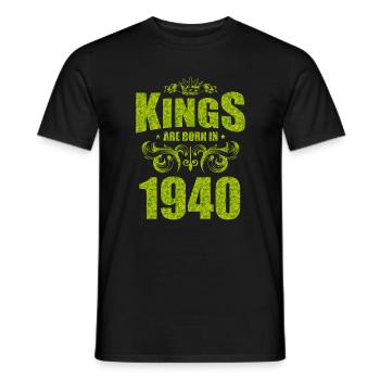 kings are born 1940 - Men's T-Shirt - black - Front - AI Model Male 178 light (178cm)