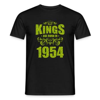 kings are born 1954 - Men's T-Shirt - black - Front - AI Model Male 178 light (178cm)