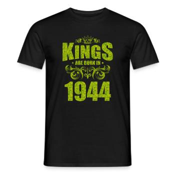 kings are born 1944 - Men's T-Shirt - black - Front - AI Model Male 178 light (178cm)