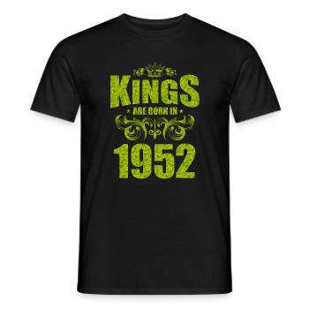 kings are born 1952 - Men's T-Shirt - black - Front - AI Model Male 178 light (178cm)