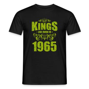 kings are born 1965 - Men's T-Shirt - black - Front - AI Model Male 178 light (178cm)