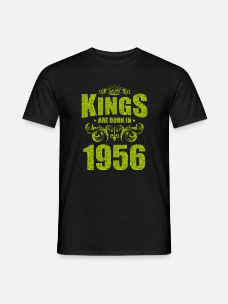 kings are born 1956 - Men's T-Shirt - black