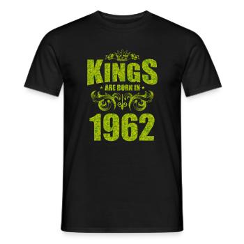 kings are born 1962 - Men's T-Shirt - black - Front - AI Model Male 178 light (178cm)