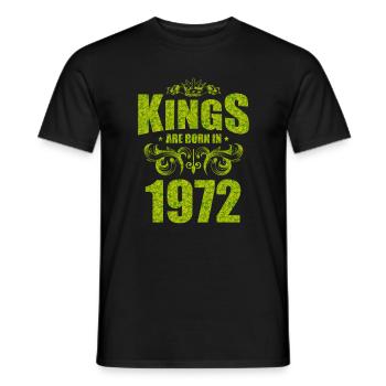 kings are born 1972 - Men's T-Shirt - black - Front - AI Model Male 178 light (178cm)