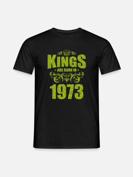 kings are born 1973 - Men's T-Shirt - black