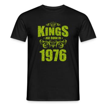 kings are born 1976 - Men's T-Shirt - black - Front - AI Model Male 178 light (178cm)