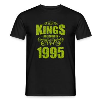 kings are born 1995 - Men's T-Shirt - black - Front - AI Model Male 178 light (178cm)