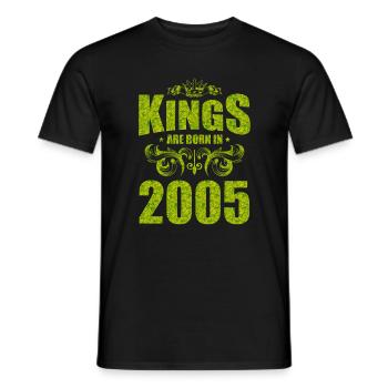 kings are born 2005 - Men's T-Shirt - black - Front - AI Model Male 178 light (178cm)