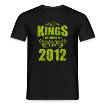 kings are born 2012 - Men's T-Shirt - black - Front - AI Model Male 178 light (178cm)