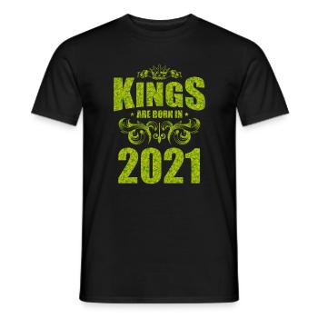 kings are born 2021 - Männer T-Shirt - Schwarz - Vorne - AI Model Male 178 light (178cm)