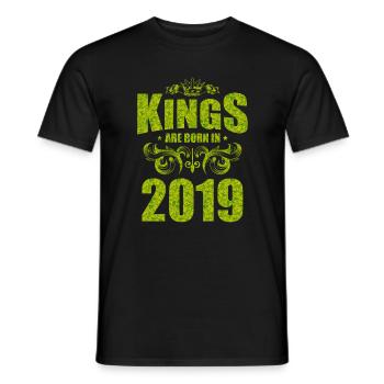 kings are born 2019 - Männer T-Shirt - Schwarz - Vorne - AI Model Male 178 light (178cm)