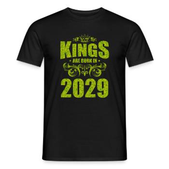 kings are born 2029 - Men's T-Shirt - black - Front - AI Model Male 178 light (178cm)