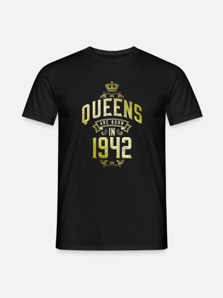 Queens born in 1942 - Men's T-Shirt - black