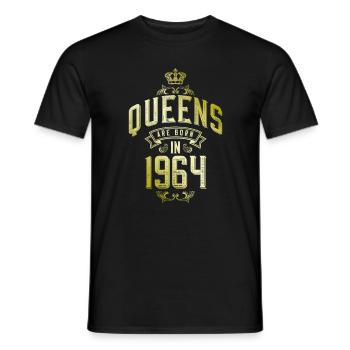 Queens born in 1964 - Männer T-Shirt - Schwarz - Vorne - AI Model Male 178 light (178cm)