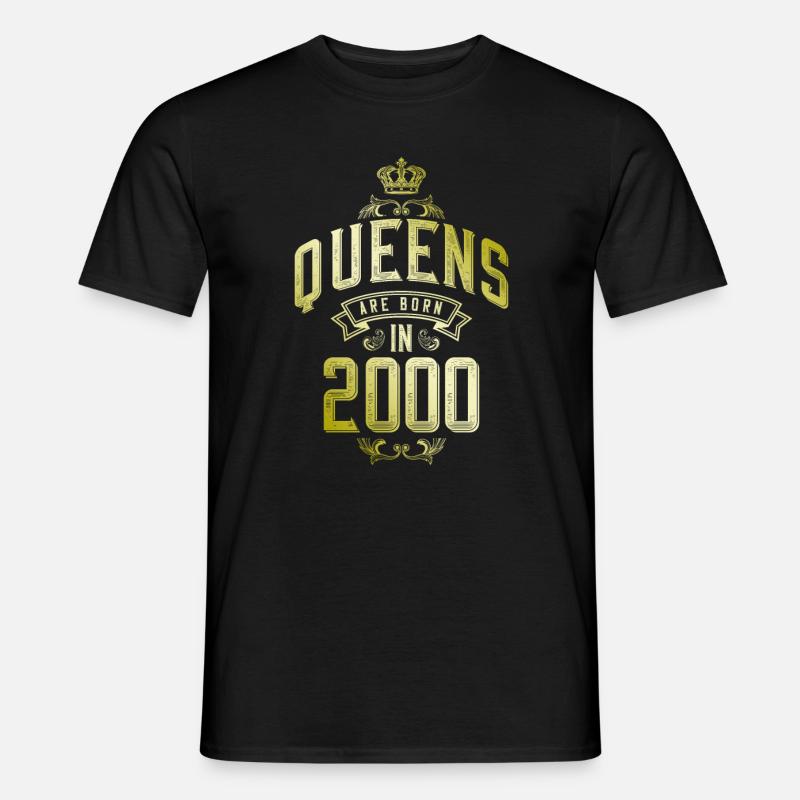 Queens born in 2000 - Männer T-Shirt - Schwarz