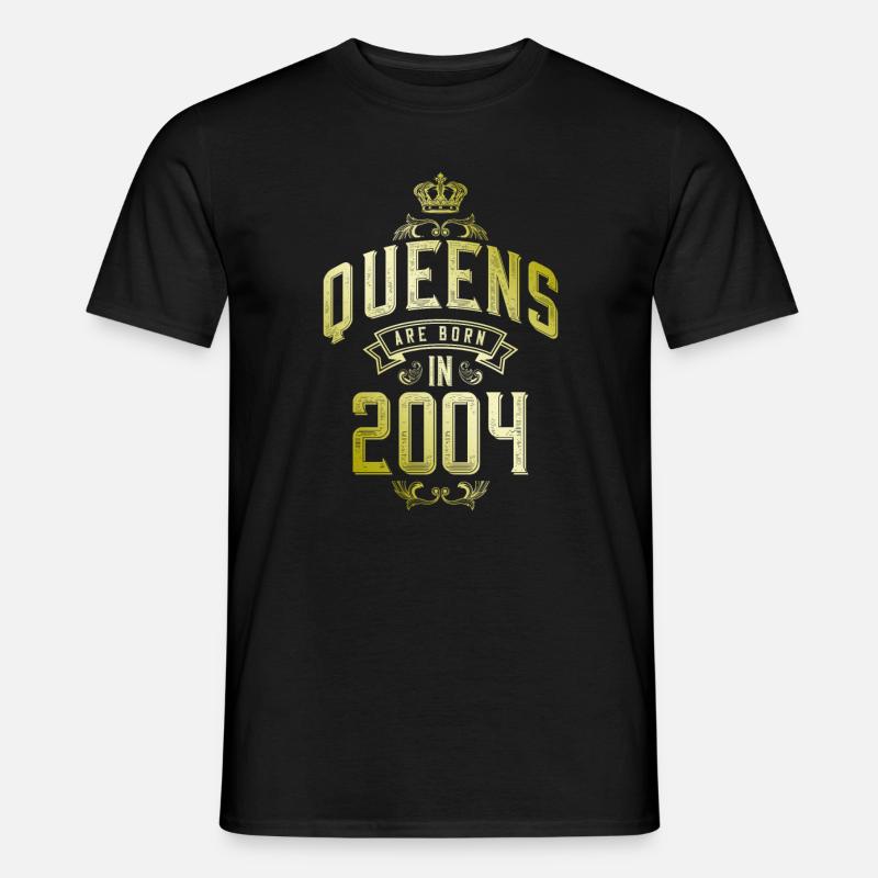Queens born in 2004 - Männer T-Shirt - Schwarz